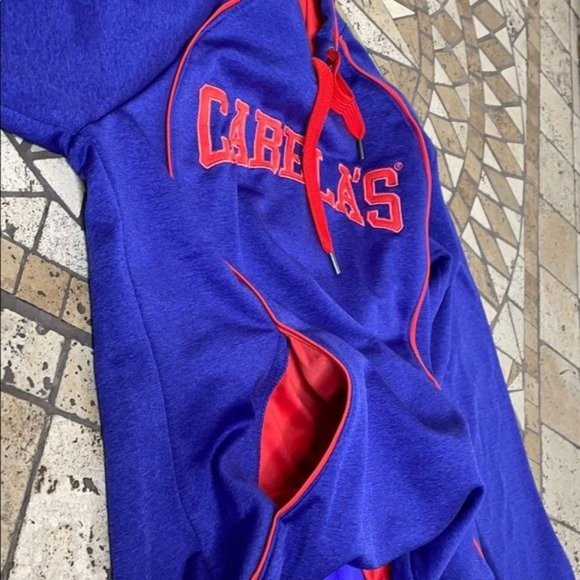 Cabela’s Womens Long Sleeve Polyester Hoodie Sweater Blue Size Medium - Picture 5 of 14